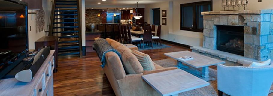 vacation reservation fire place in Park City Utah